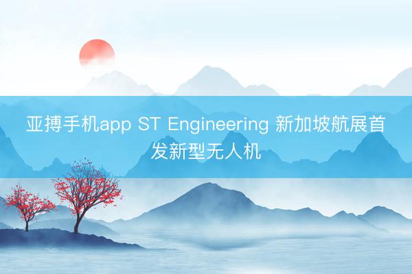 亚搏手机app ST Engineering 新加坡航展首发新型无人机