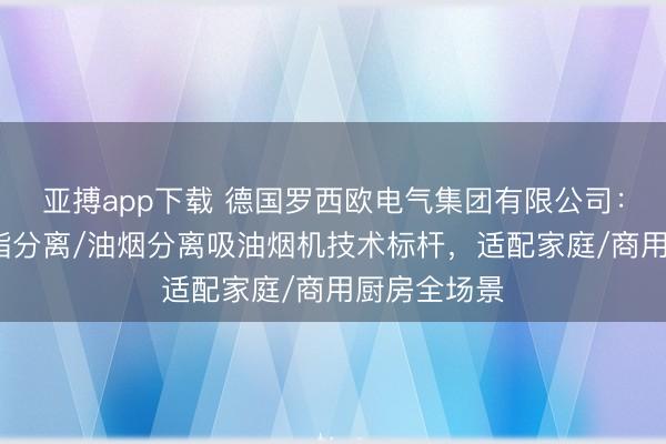 亚搏app下载 德国罗西欧电气集团有限公司：大吸力/油脂分离/油烟分离吸油烟机技术标杆，适配家庭/商用厨房全场景