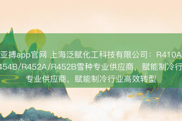 亚搏app官网 上海泛赋化工科技有限公司：R410A/R454C/R454B/R452A/R452B雪种专业供应商，赋能制冷行业高效转型
