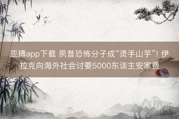 亚搏app下载 夙昔恐怖分子成“烫手山芋”! 伊拉克向海外社会讨要5000东谈主安家费