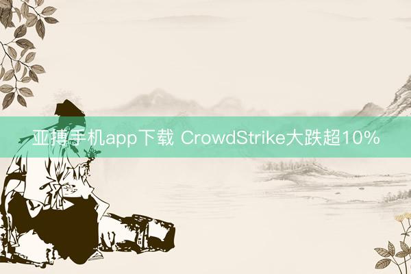 亚搏手机app下载 CrowdStrike大跌超10%