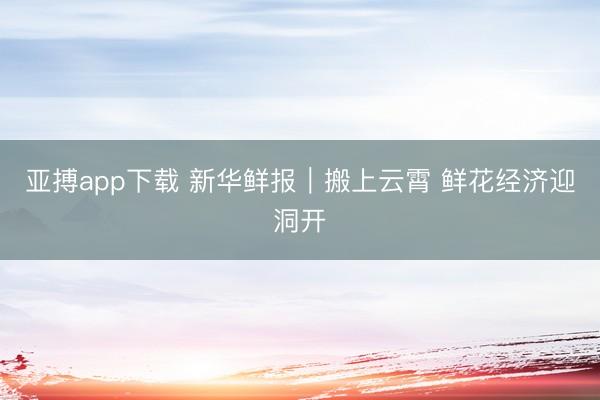 亚搏app下载 新华鲜报|搬上云霄 鲜花经济迎洞开