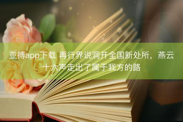 亚搏app下载 再行界说洞开全国新处所，燕云十六声走出了属于我方的路