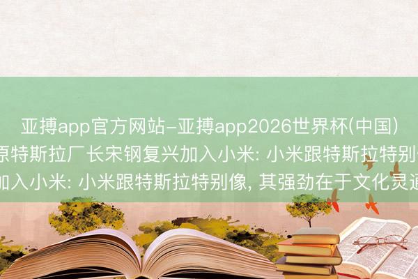 亚搏app官方网站-亚搏app2026世界杯(中国)IOS/Android官方下载 原特斯拉厂长宋钢复兴加入小米: 小米跟特斯拉特别像， 其强劲在于文化灵通