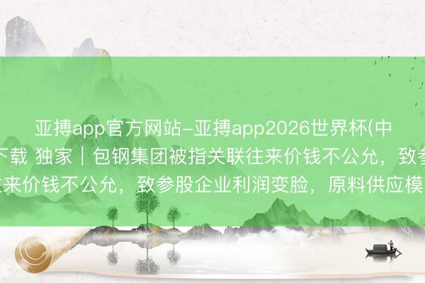 亚搏app官方网站-亚搏app2026世界杯(中国)IOS/Android官方下载 独家｜包钢集团被指关联往来价钱不公允，致参股企业利润变脸，原料供应模式成最大争议