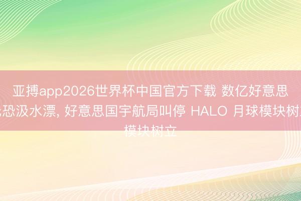 亚搏app2026世界杯中国官方下载 数亿好意思元恐汲水漂， 好意思国宇航局叫停 HALO 月球模块树立